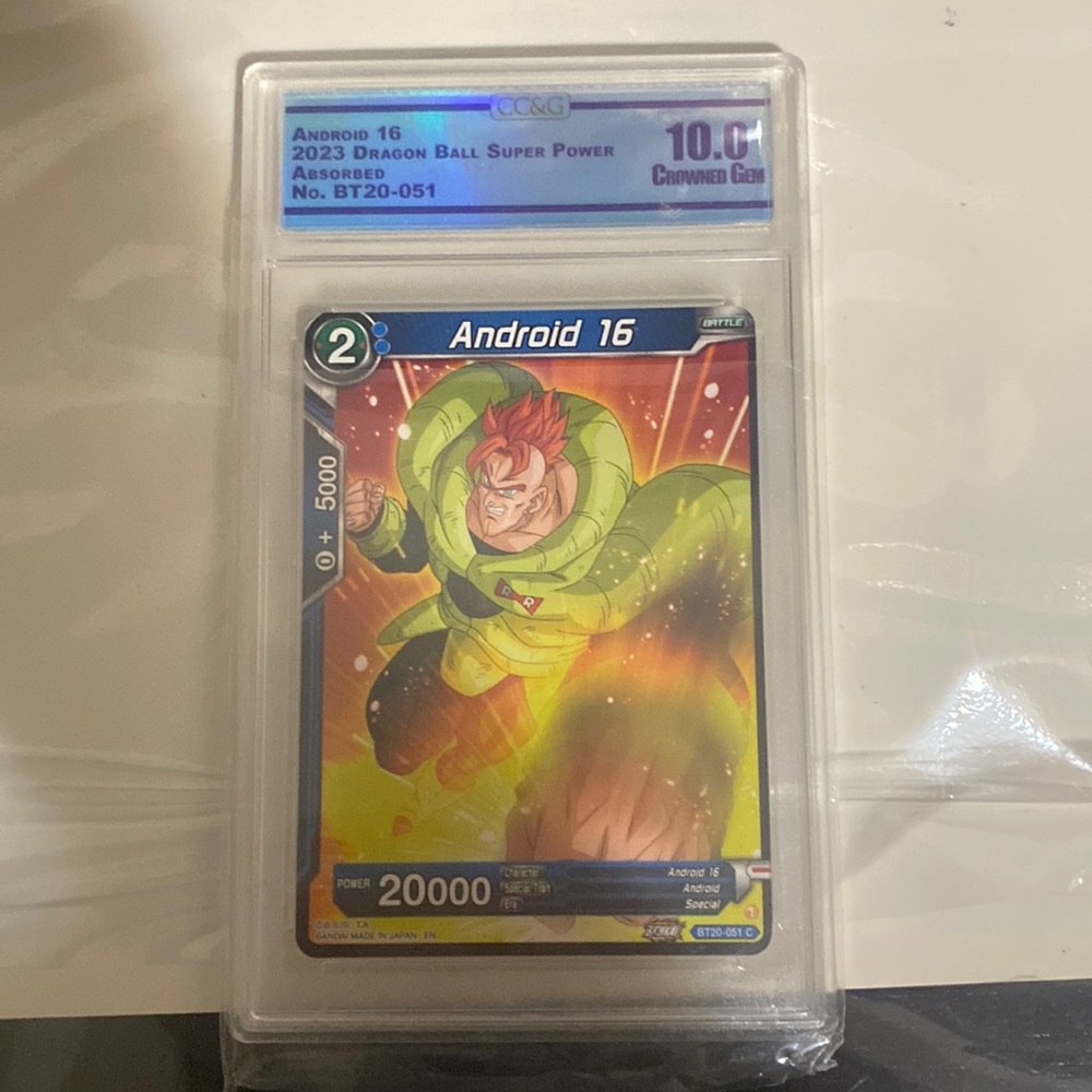 Android 16 Tradeing card graded 10.0 Crowned  Gem